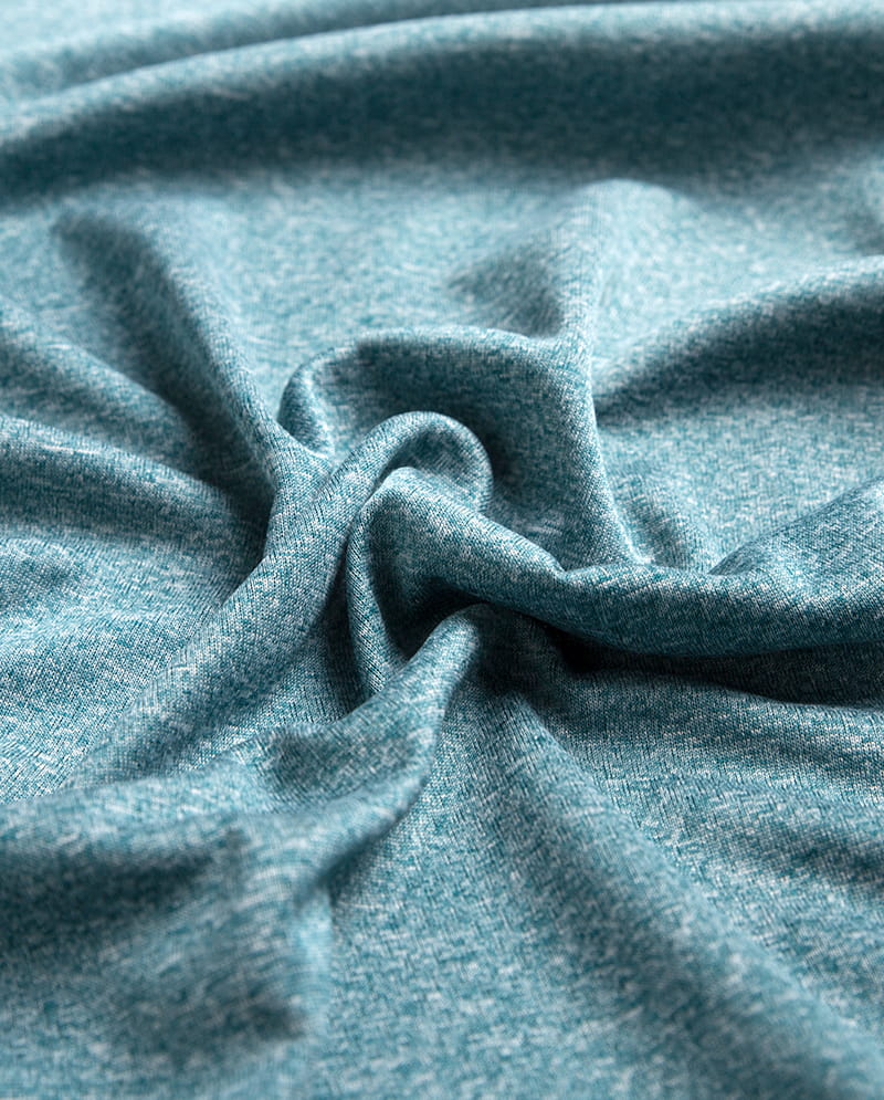 Kain jersi kationik Heather Grey dua muka Kain jersi kationik Heather Grey dua muka